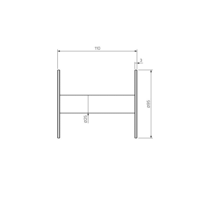 Parisi Ellisse Toilet Roll Holder (Round) - Matt Black