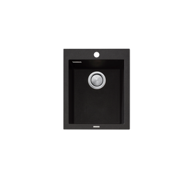 Oliveri Santorini Standard Bowl Topmount Sink - Black