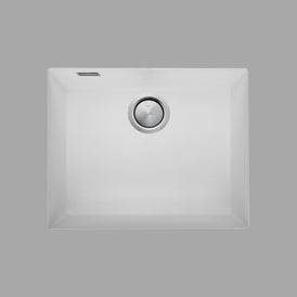 Oliveri Santorini Large Bowl Undermount Sink - White