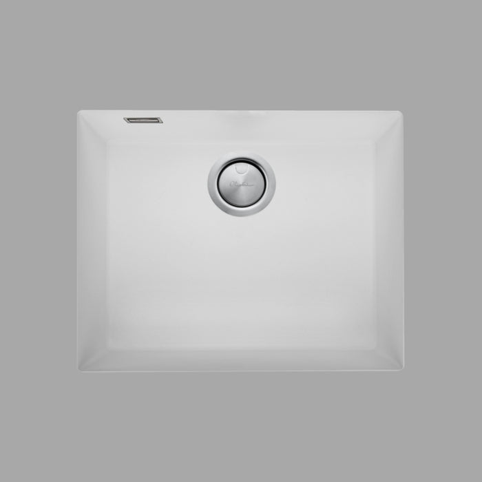 Oliveri Santorini Large Bowl Undermount Sink - White