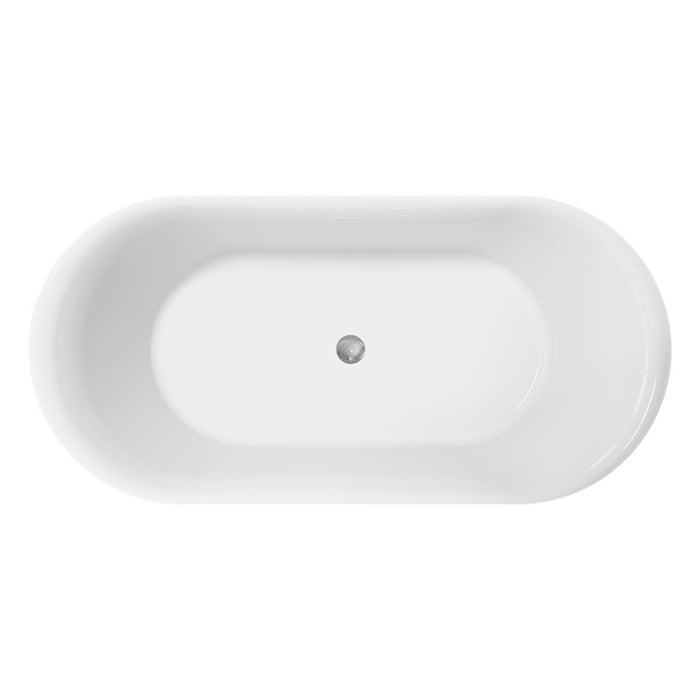 Empire Slim Freestanding Solid Surface Bath - Matte White