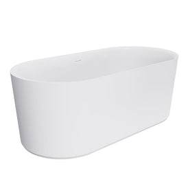 Empire Slim Freestanding Solid Surface Bath - Matte White