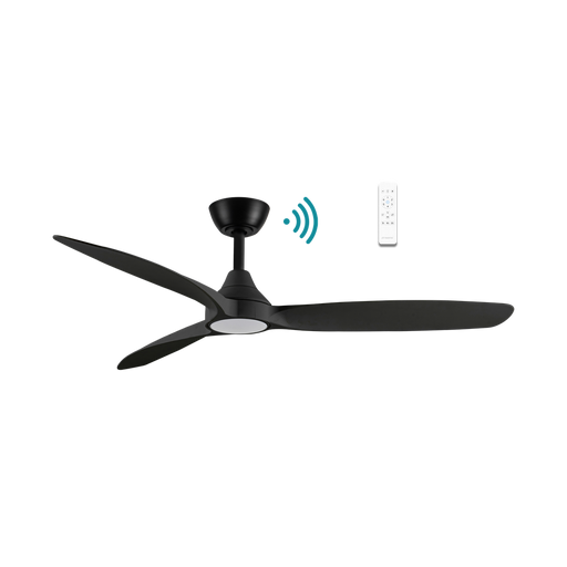 Martec Seaforth DC 52″ Smart Ceiling Fan With WIFI Remote Control + LED light - Matt Black