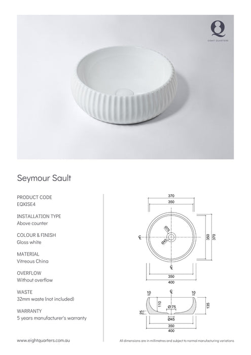 Eight Quarters Seymour Sault Specifications