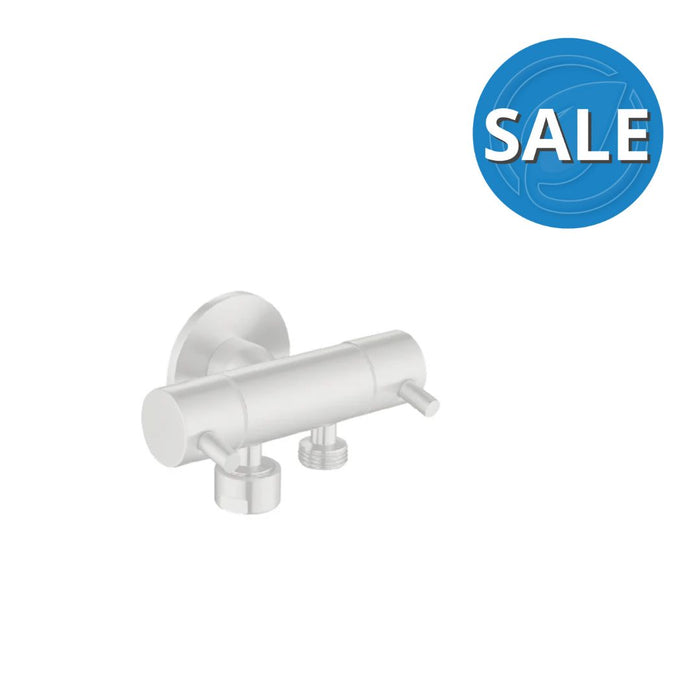 Linkware Dual Mini Cistern Cock - White