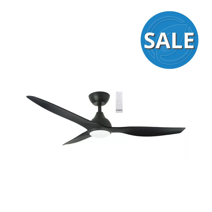 Martec Avoca 52″ DC Smart WIFI Ceiling Fan with LED Light - Matt Black