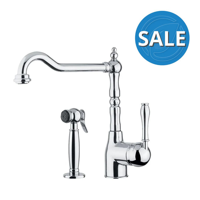 Abey Provincial Kitchen Mixer with Side Spray - Chrome