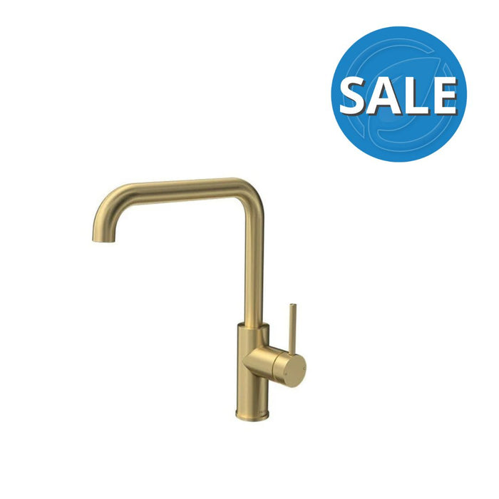 Parisi Envy Kitchen Mixer with Square Spout Brushed Brass