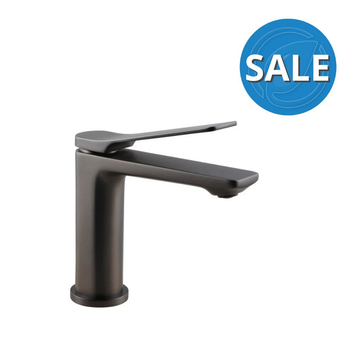 Aqua Perla RUSHY - Brushed Gunmetal Basin Mixer