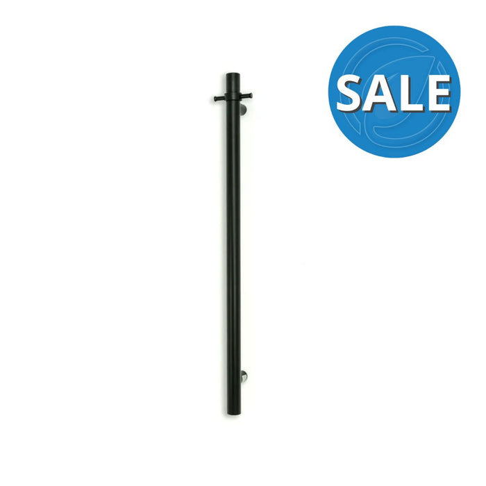 Radiant Vertical Single Towel Rail 40 x 950mm - Matt Black