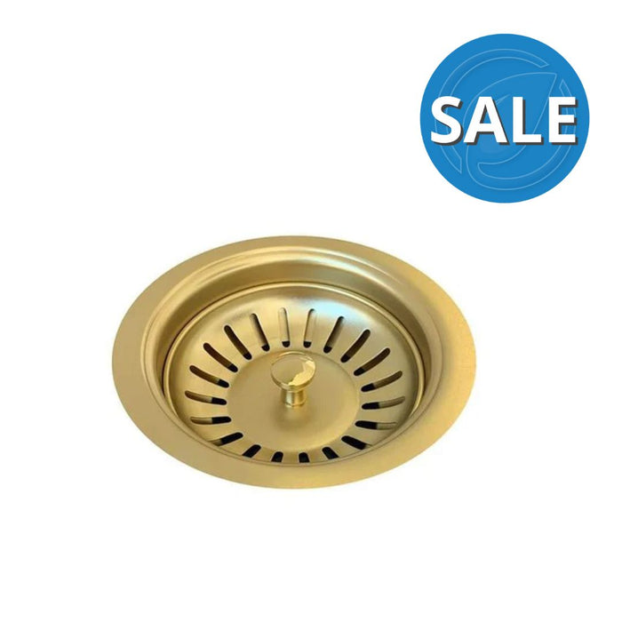 Meir Sink Strainer and Waste Plug Basket with Stopper - Gold