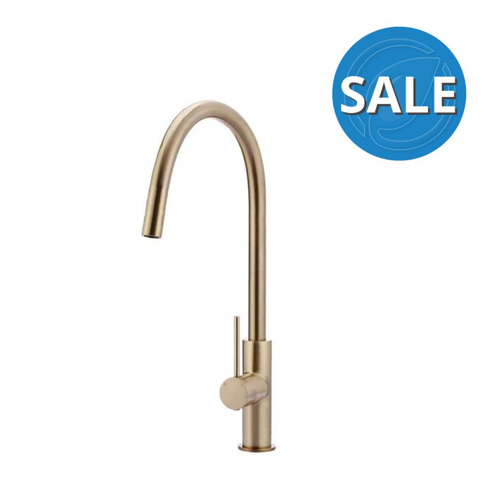 Meir Round Piccola Pull Out Kitchen Mixer Tap - Champagne