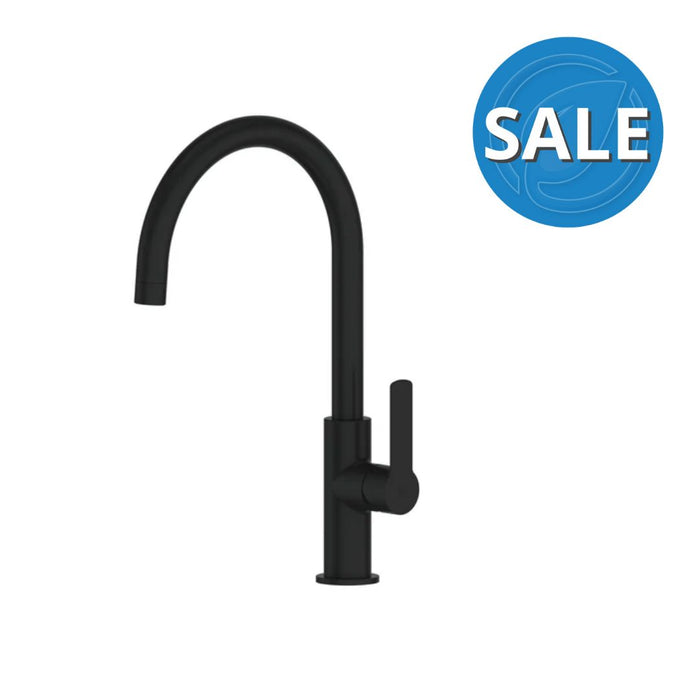 Green Astro II Gooseneck Sink Mixer Matt Black