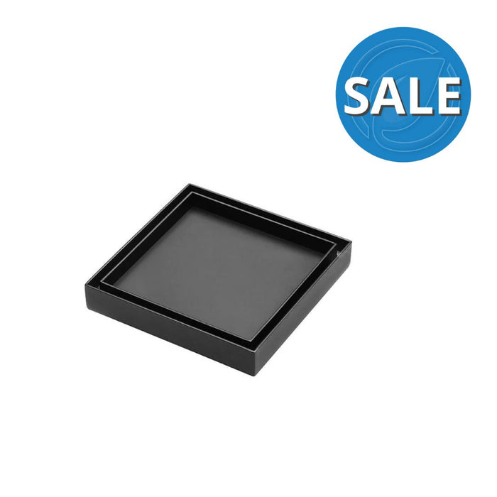 Kano Square Tile Insert Floor Waste - Matte Black