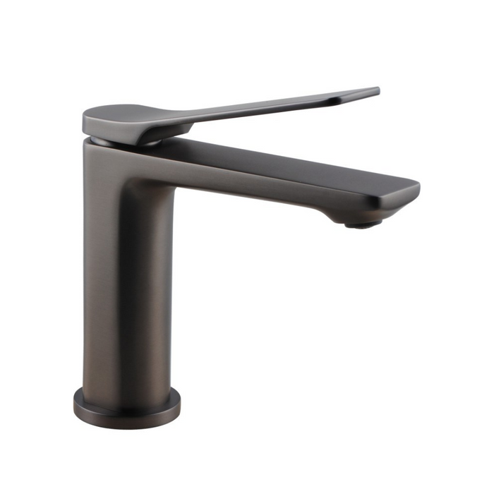 Aqua Perla RUSHY - Brushed Gunmetal Basin Mixer