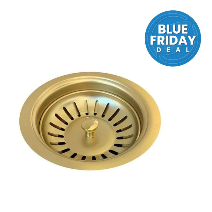 Meir Sink Strainer and Waste Plug Basket with Stopper - Gold