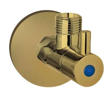 Linkware Dan Elle Chrome Mini Cistern Stop 1/4 Turn Ceramic Disc - Brushed Gold