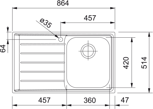 Franke Neptune Single Bowl Sink
