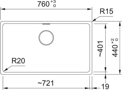 Franke Maris Single Bowl Sink - Stone grey