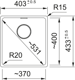 Franke Maris Single Bowl Sink - Stone grey