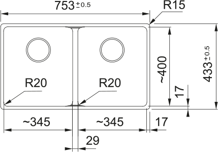 Franke Maris Double Bowl Sink - Polar white
