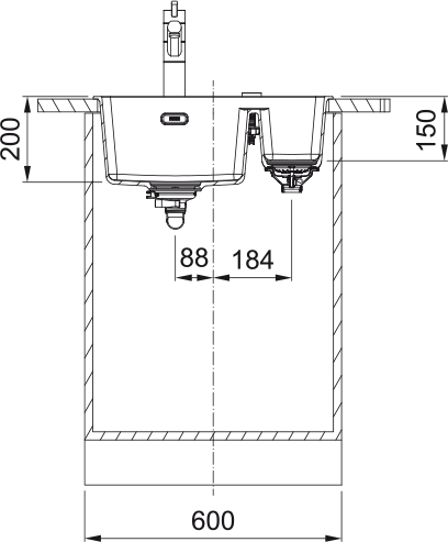 Franke Maris Double Bowl Sink - Onyx