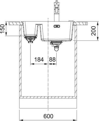 Franke Maris Double Bowl Sink - Onyx