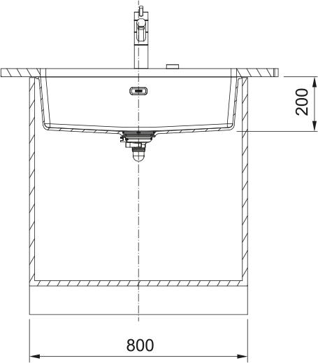 Franke Maris Single Bowl Sink - Matte black
