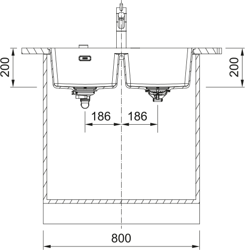 Franke Maris Double Bowl Sink - Matte black
