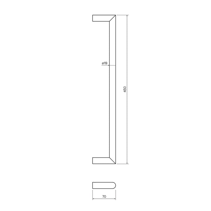 Parisi Tondo Single Towel Rail 450mm