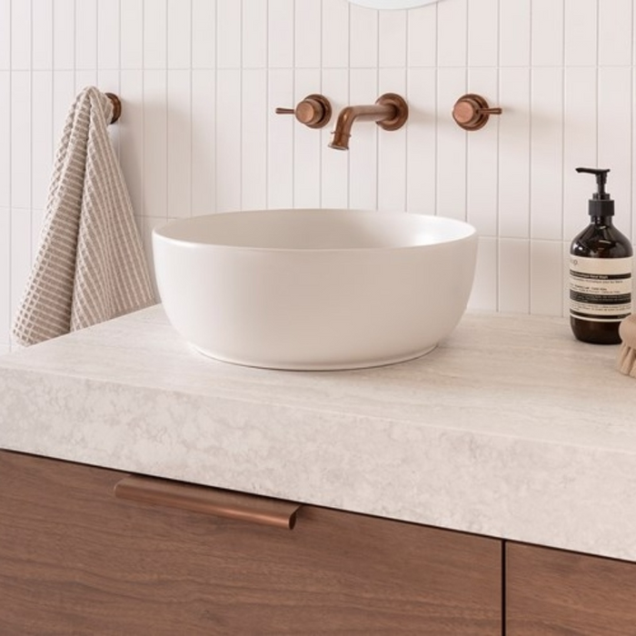 ADP Glam 390mm Round Above Counter Basin - Matte Pearl