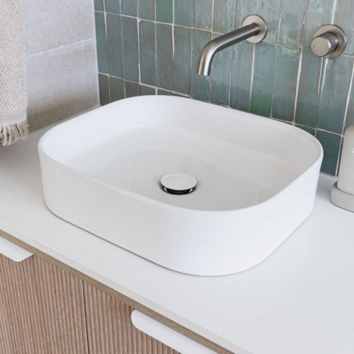 ADP Louie 450mm Ceramic Above Counter Basin - Matte White