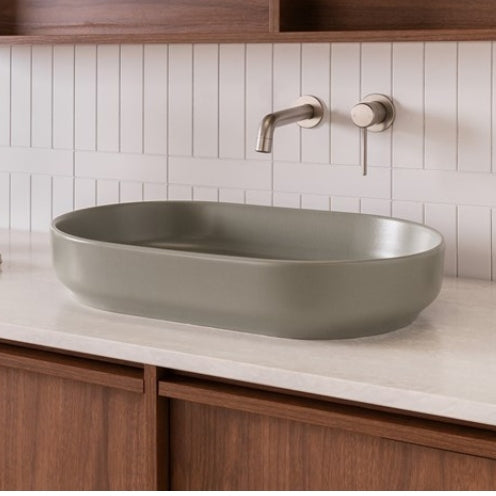 ADP Marilyn 550mm Above Counter Basin - Matte Olive