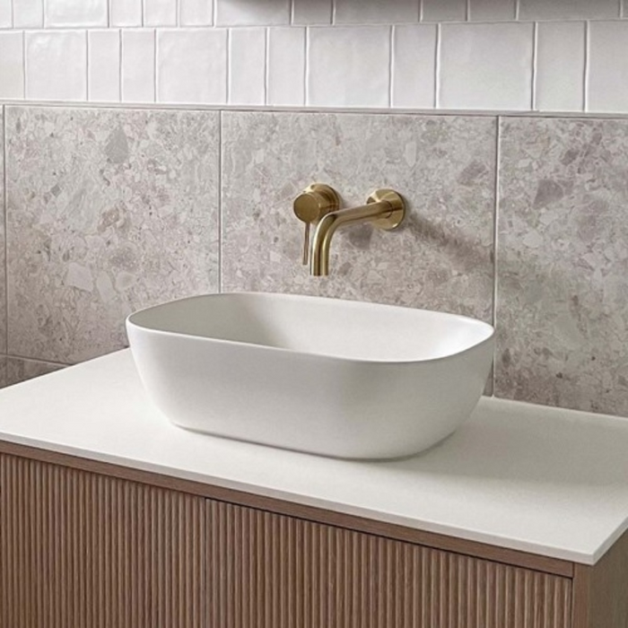 ADP Stadium 465mm Ceramic Above Counter Basin - Matte White
