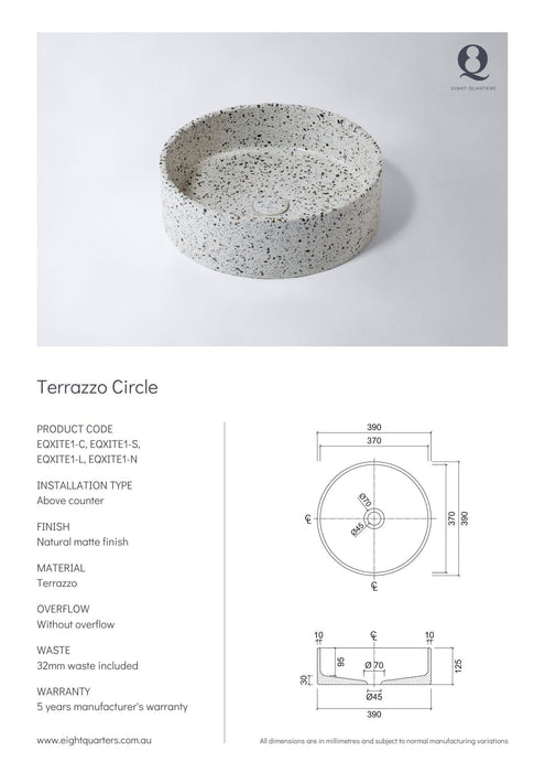 Eight Quarters Terrazzo Circle Naples Specifications