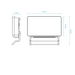 Martec Thermo 2200W PTC Bathroom Wall Heater with Towel Rail - Matt White - Dimensions & Features