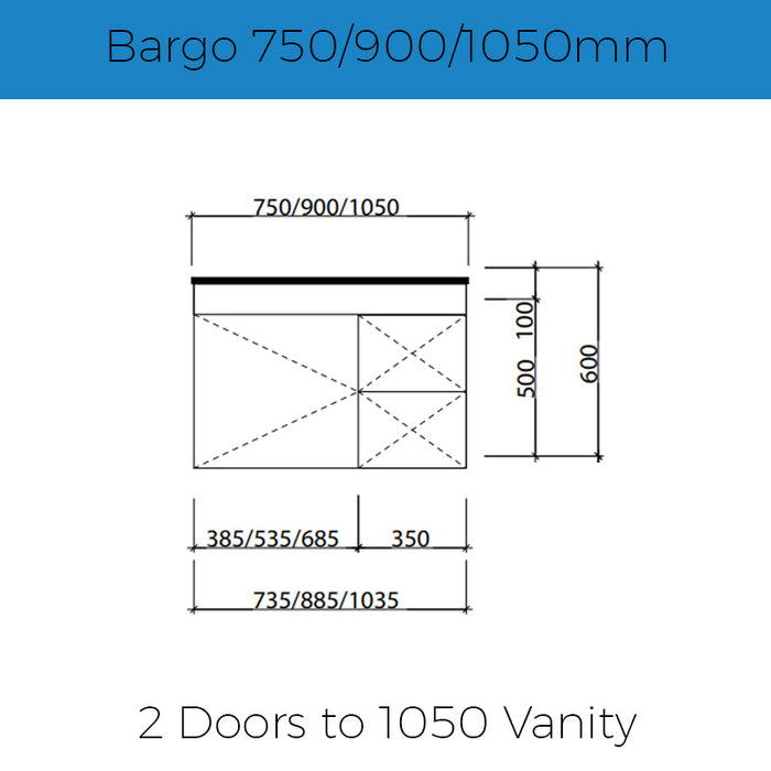 Timberline Bargo Wall Hung Vanity - Slab Top-blue-leaf-bathware