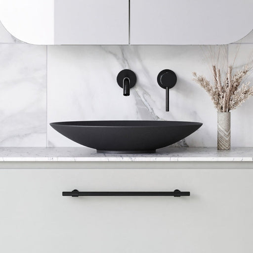 Timberline Feather Above Counter Basin - Black Matt-FEA-BS-500-BKM-U-blue-leaf-bathware