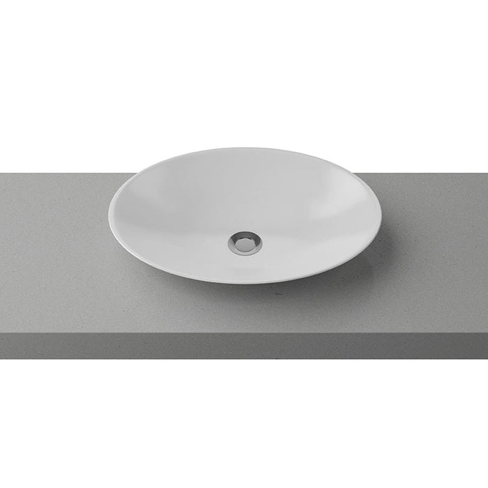 Timberline Feather Above Counter Basin - White Matt-FEA-BS-500-WM-U-blue-leaf-bathware