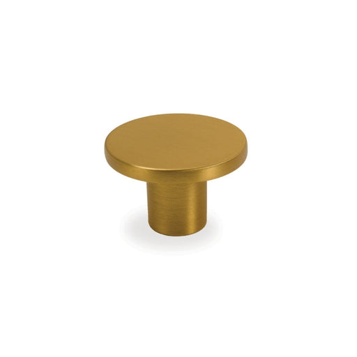 Timberline Flat Knob Handle - Satin Gold-FLA-H-26-SG-blue-leaf-bathware