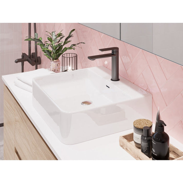 Timberline Iconic 420mm Above Counter Basin - White Gloss-ICN-BS-420-WG-S-blue-leaf-bathware