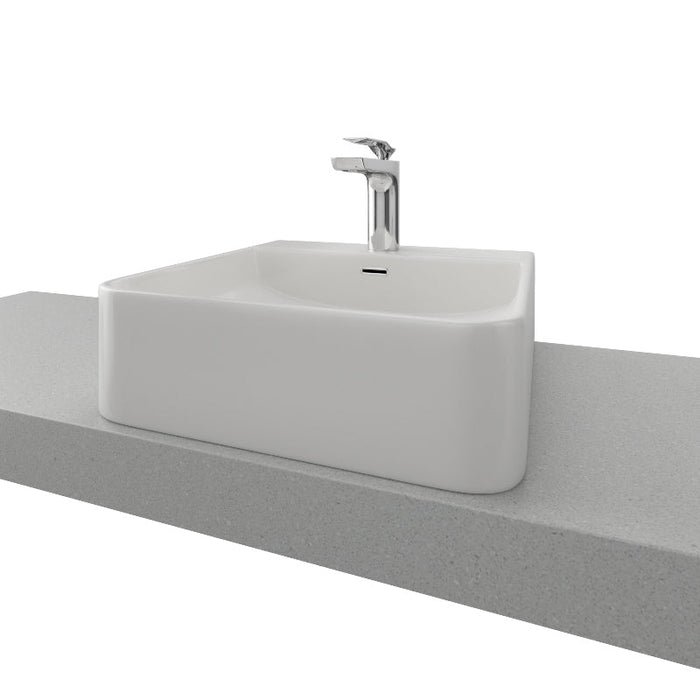 Timberline Iconic 420mm Above Counter Basin - White Gloss-ICN-BS-420-WG-S-blue-leaf-bathware