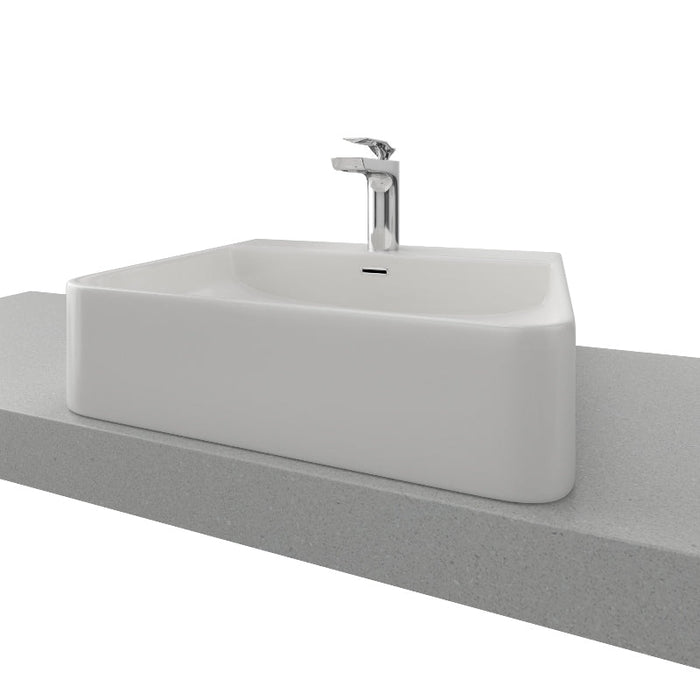 Timberline Iconic 500mm Above Counter Basin - White Gloss-ICN-BS-500-WG-S-blue-leaf-bathware