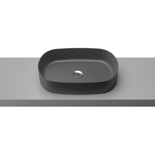 Timberline Myrtle Above Counter Basin - Black Matt-MYR-BS-550-BKM-U-blue-leaf-bathware