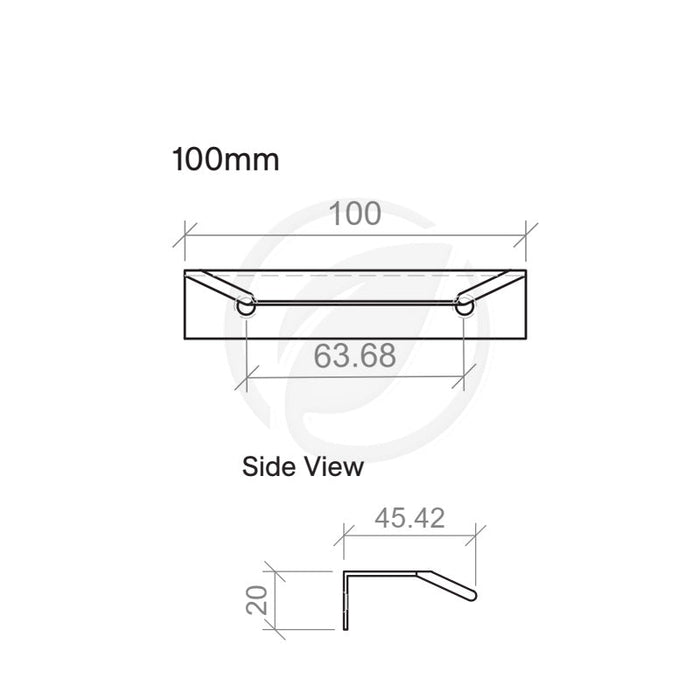 Timberline Ova 100mm Handle - Brushed Nickel-OVA-H-100-BN-blue-leaf-bathware