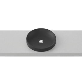 Timberline Radius Semi-Inset Basin - Black Matt-RAD-BS-400-BKM-U-blue-leaf-bathware
