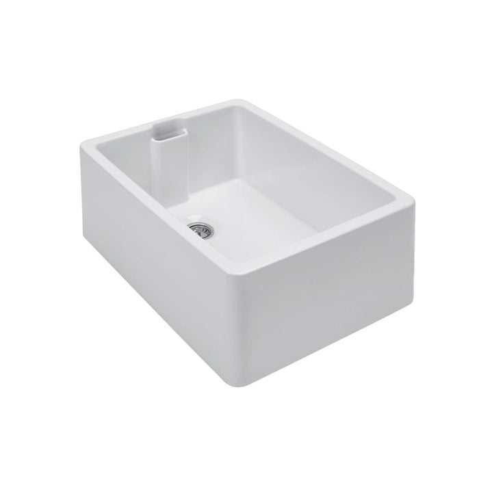 Turner Hastings Belfast 600mm Fireclay Butler Sink with Internal Overflow-7400-blue-leaf-bathware