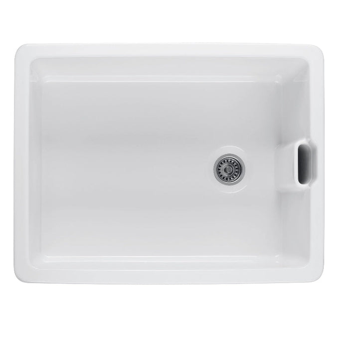 Turner Hastings Belfast 600mm Fireclay Butler Sink with Internal Overflow-7400-blue-leaf-bathware