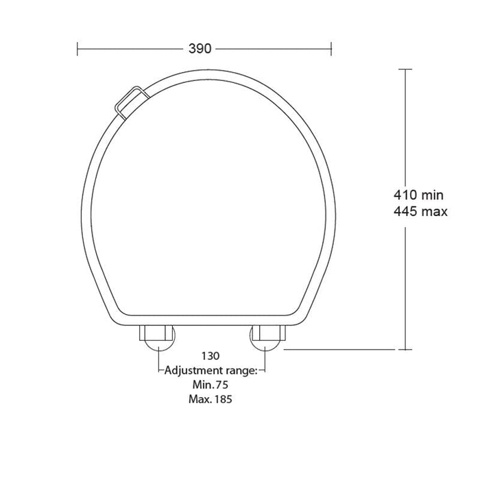 Turner Hastings Birmingham High Gloss Black Soft Closing Toilet Seat-BI204BSC-blue-leaf-bathware