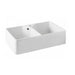 Turner Hastings Chester 800mm Double Flat Fireclay Butler Sink with Taphole and Overflow-7403-blue-leaf-bathware